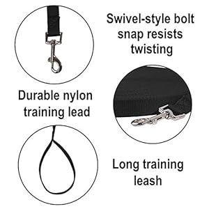 Hi-Kiss-DogPuppy-Obedience-Recall-Training-Agility-Lead-15ft-20ft-30ft-50ft-100ft-Training-Leash-Great-for-Play-Camping-or-Backyard-Black-30ft - Cucciolini Doodles   Hi-Kiss-DogPuppy-Obedience-Recall-Training-Agility-Lead-15ft-20ft-30ft-50ft-100ft-Training-Leash-Great-for-Play-Camping-or-Backyard-Black-30ft