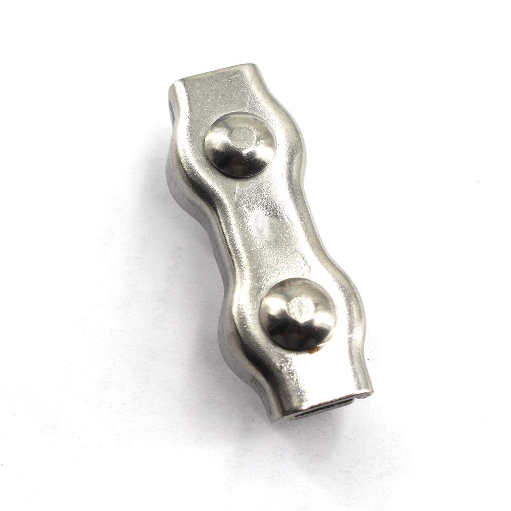 M4 Abrazadera para cuerda de alambre Acero inoxidable 304 (10 Piezas)