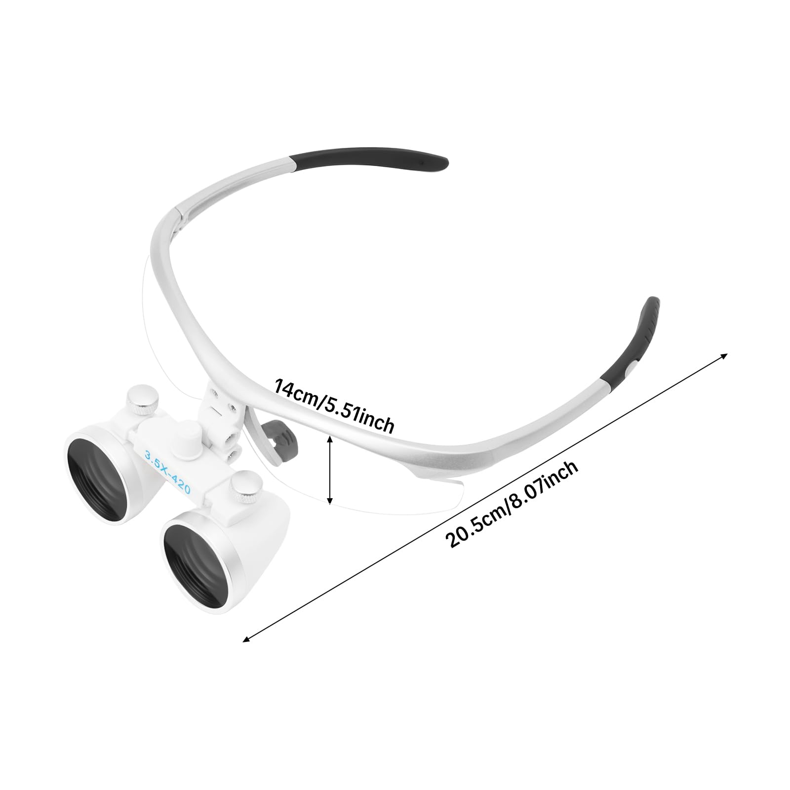 Lupa binocular profesional LED dental 3,5 x 420 mm