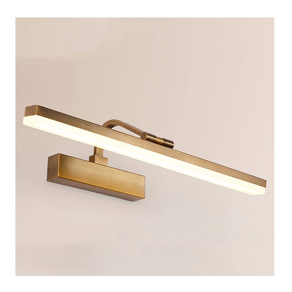 Lampes de Miroir Den Led Miroir Avant Lumière Salle Den Coiffeuse Miroir Lampe Applique Murale Antibuée Miroir Armoire Lampe Européenne Acrylique Abat-Jour Éclairage Mural/Warm Light-41Cm/8W