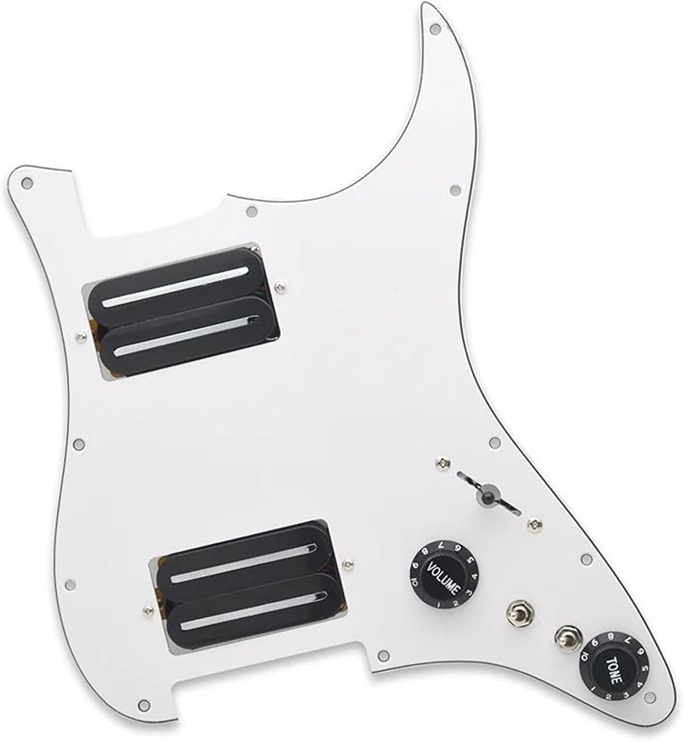 配線済みピックガードピックアップ HH コイル分割エレキギター