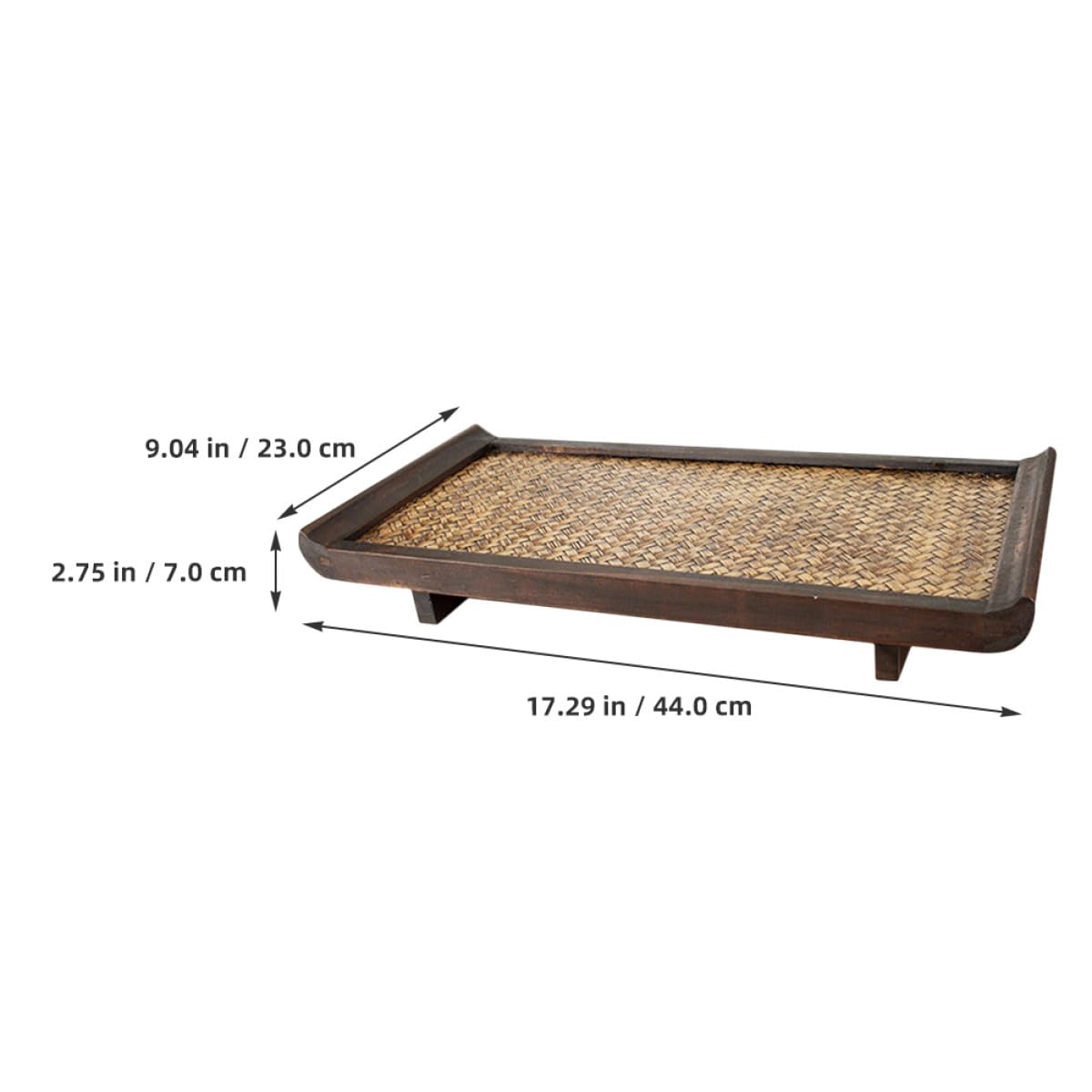 Plateau de service en bambou avec design pratique pour les restaurants et les mariages – Plateau multifonction pour goûter et petit-déjeuner en couleur café, parfait pour le divertissement