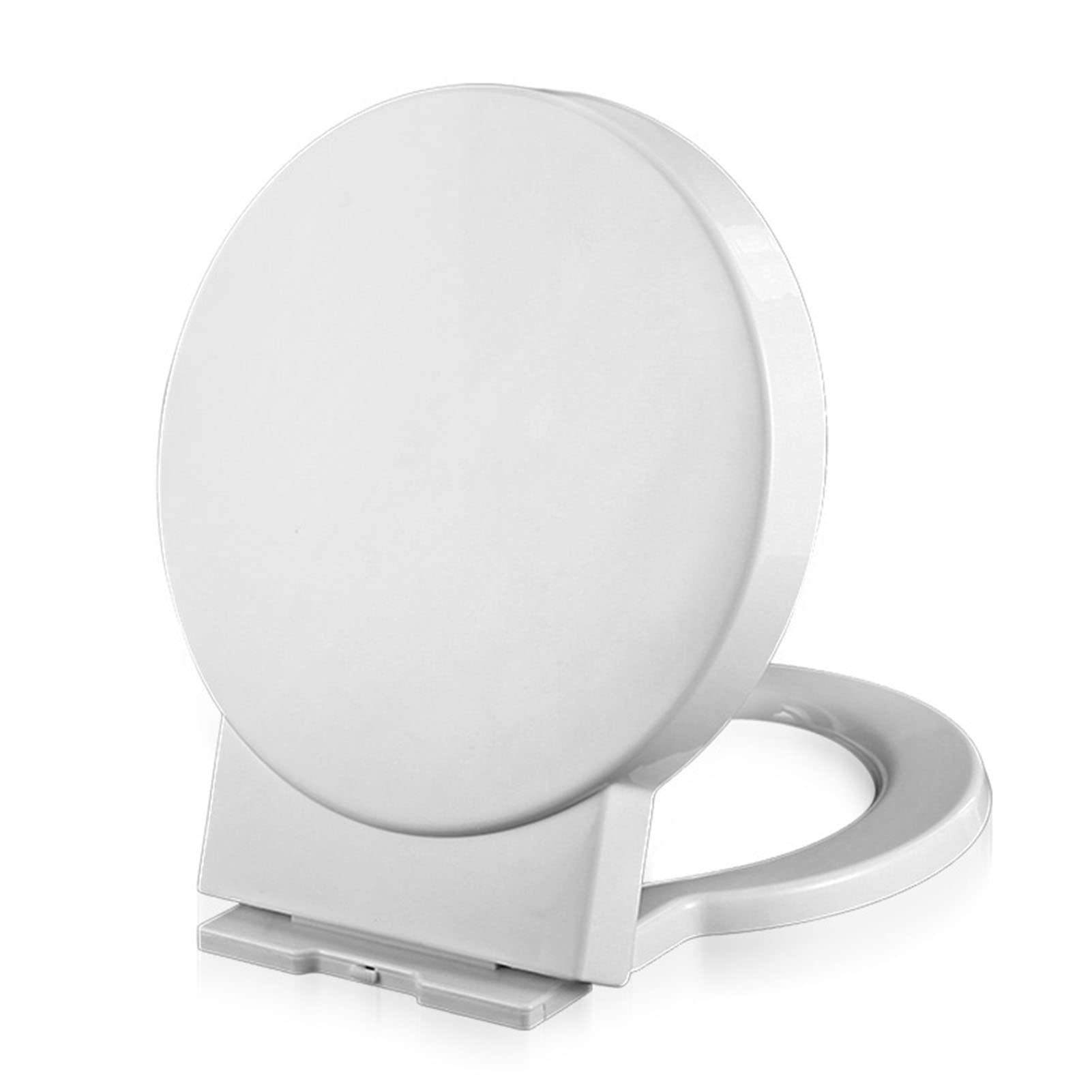 Dxpsxjl One Color Slow Close Elongated Round Toilet Seat, Heavy Duty Plastic With Grip-Tight Bumpers, Never Loosens, White, Duty, Toilet, Slow, Elongated, Seat, Round, Heavy, Close