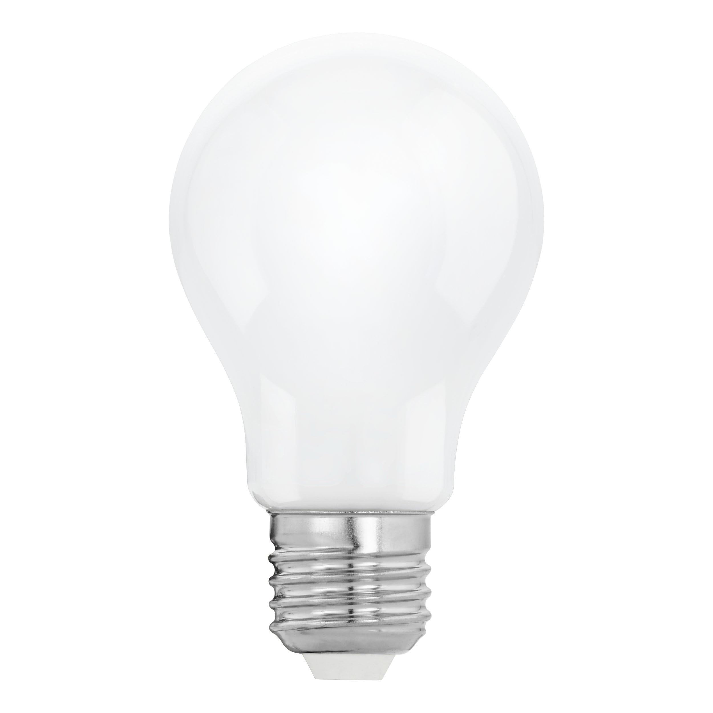 Eglo E27 LED Bulb Frosted Glass, Energy-Saving Lamp Energy Class A, Energy-efficient Light 7.2 Watts, 1521 Lumens, Warm White Light, 2700 Kelvin, A60 Bulb, Opal White, Ø 6 cm