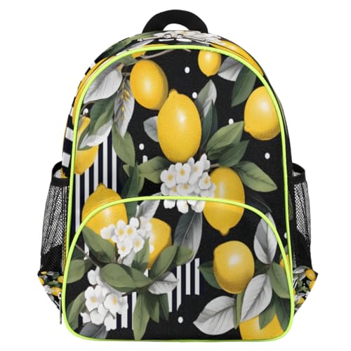 Sac à dos tout-petit école et maternelle avec imprimé fleurs et citrons ergonomique