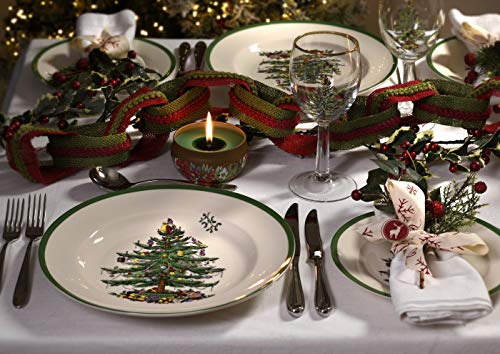 Portmeirion-Spode-Christmas-Tree-Dinner-Plates-set-of-4-Dinner-Plates-with-Christmas-Design-105-Inch-Christmas-Dinnerware-Made-of-Fine-Earthenware-Dishwasher-and-Microwave-Safe