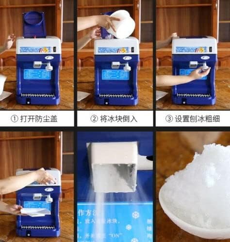 Commercial Electric Ice Crusher Ice Shaver Snow Cone Machine Ice Maker 220V