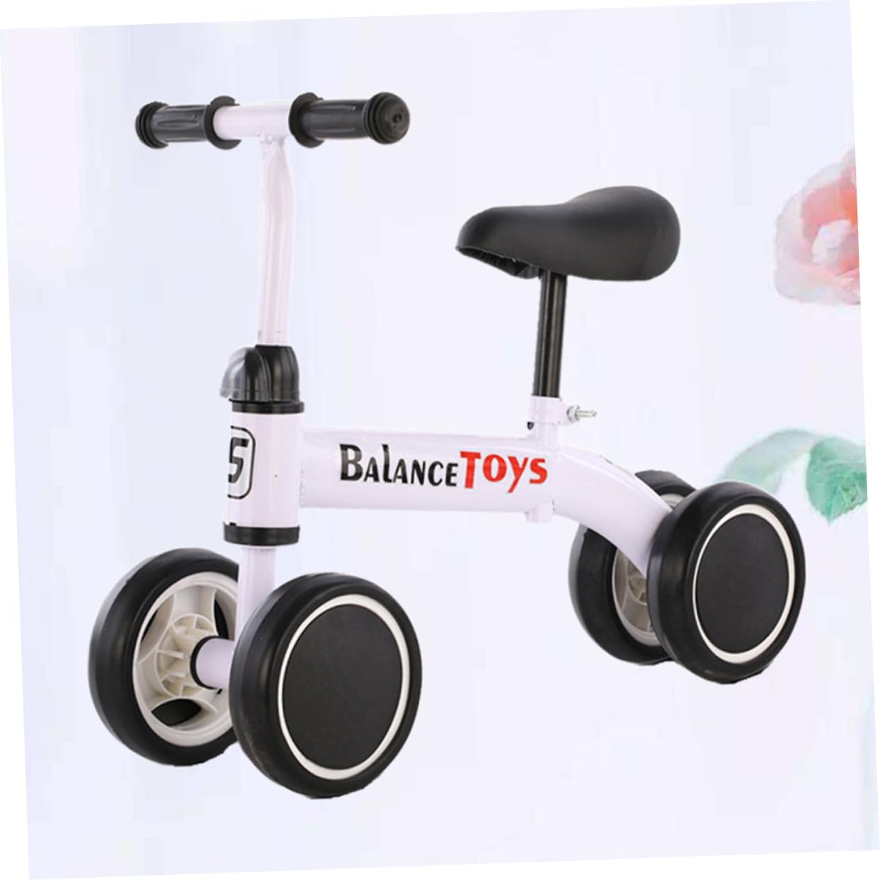 Totority 1pc Boy Girl Wheels Safe Learning Walker for Toddlers Outdoor Fun White Color Non- Grip Design for Enhanced Coordination and Balance Skills