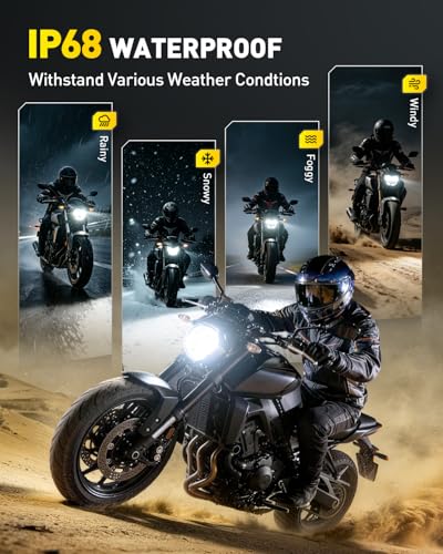 Image of AUXITO H4 Bulbs Motorcycle 6000LM 6500K Bright Wireless Light 1PC