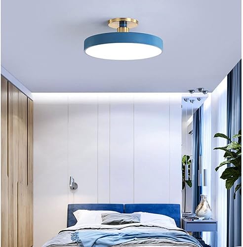 Miniatura 2 de Lámpara de techo Macaron de color cambiable, luz de montaje empotrada, 3 colores regulable, luz de techo semiempotrada, lámpara de techo de anillo