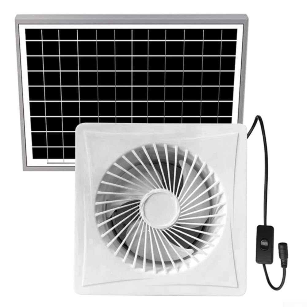 Ventola solare monocristallina 8W ventilazione serra (8 pollici + 12V 20W)