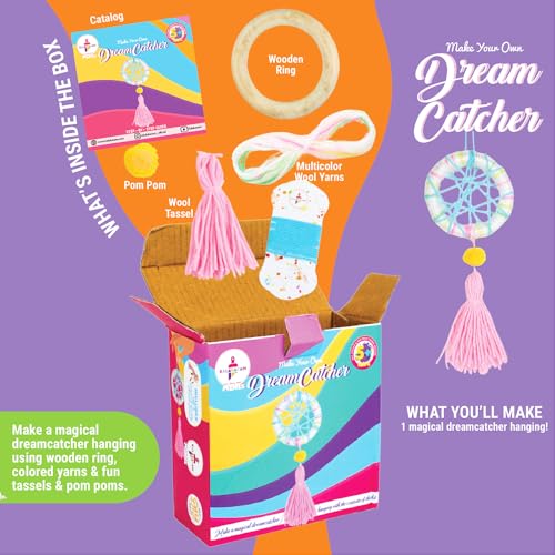 Image of Kalakaram Mini DIY Dreamcatcher Making Craft Kit for Kids - DIY On-The-Go Art & Craft Activity Set, Creative Dreamcatcher Kit, Perfect for Birthday Return Gift & Party Favor for Girls and Boys Ages 4-7