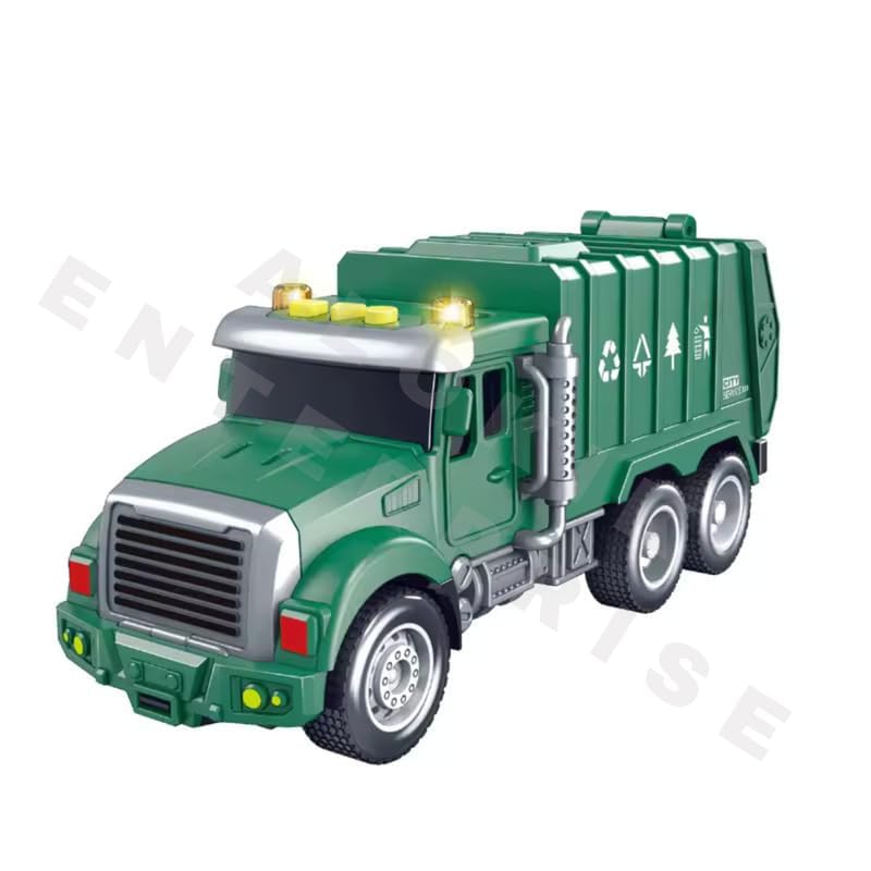 Image of Garbage & Water Dispenser Truck Toys for Boys Large Trash Truck with Trash Can Dumping Function with Lighting and Sound KidsBest Gift (Pcak of 2)