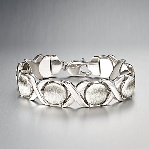 Ross-Simons Italian Sterling Silver Brushed and Polished Xo-Link Bracelet3