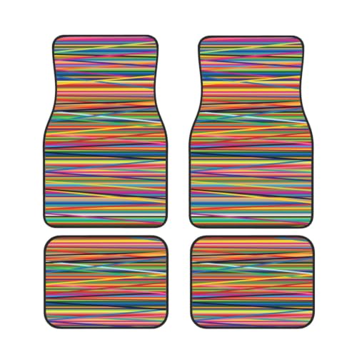 Alfombrillas para coche de neopreno antideslizantes juego de 4 accesorios de diseño colorido
