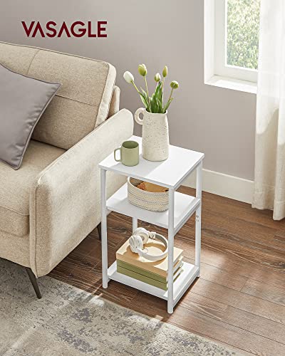 image for VASAGLE Side Table, Small End Table, Tall Nightstand for Living Room, 
