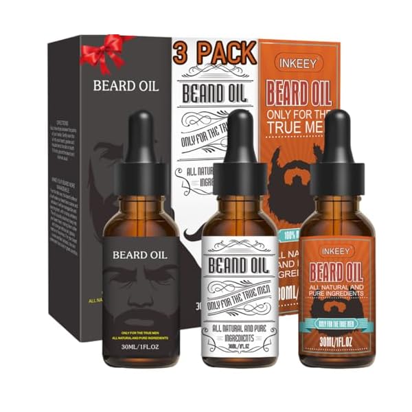 3 Pack Beard Oil for Men, Conditioning and Moisturizing for Better Beard Growth – Gift Set (Fengyin Green Tea/Glamour movement/Azure)