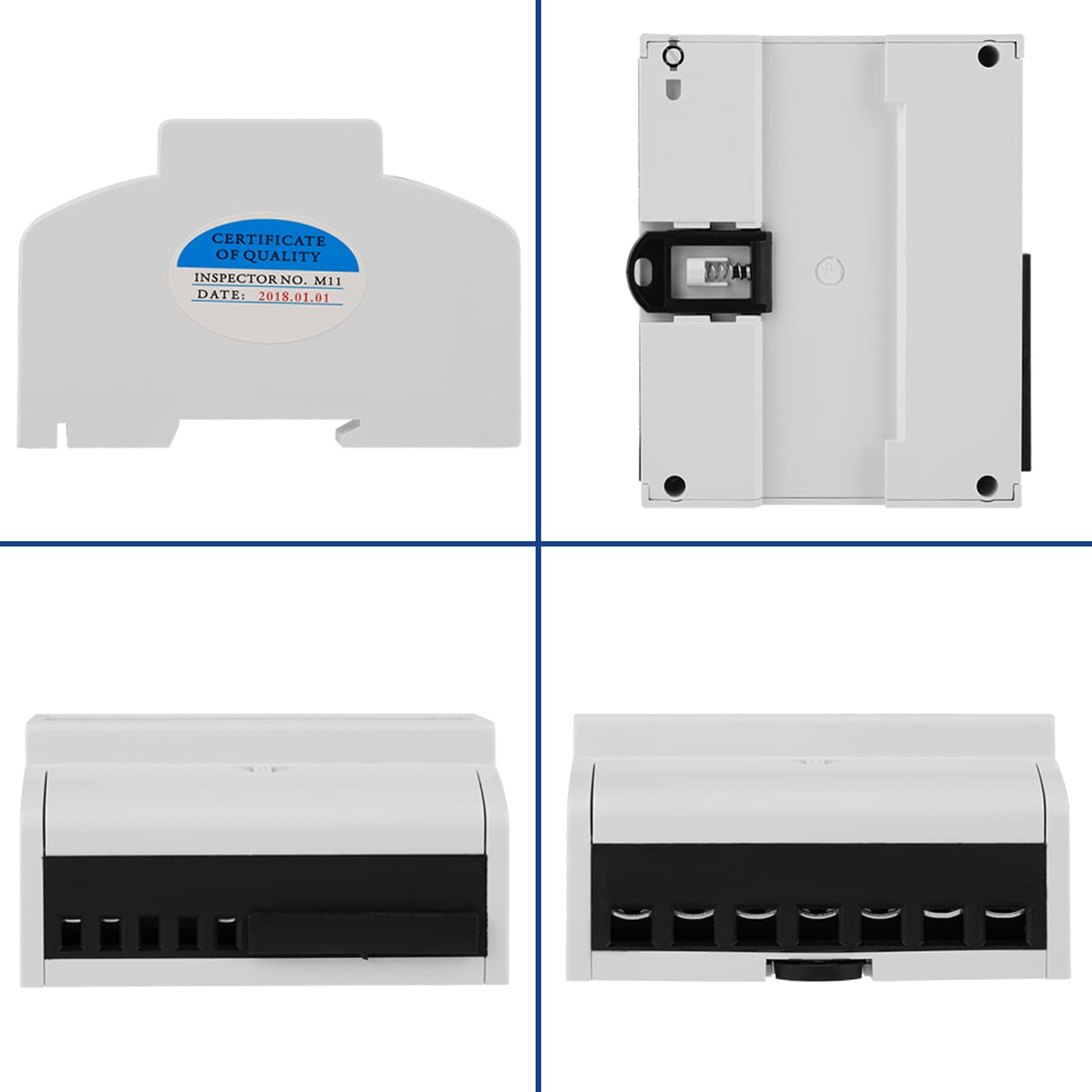 Contatore di energia su guida DIN trifase, 1 pz 3 x 220V/380V Contatore digitale trifase a 4 fili 7P Contatore elettrico su guida DIN Contatore KWh elettronico(15 (60) A.)