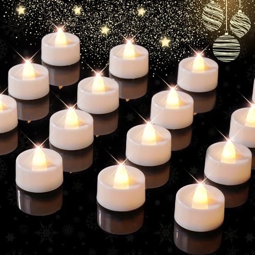 BEICHI Paquete de 12 velas de té con temporizador, funciona con pilas, velas de té LED con temporizador, temporizador integrado de 6 horas, velas de té sin llama, velas votivas parpadeantes de 1.5