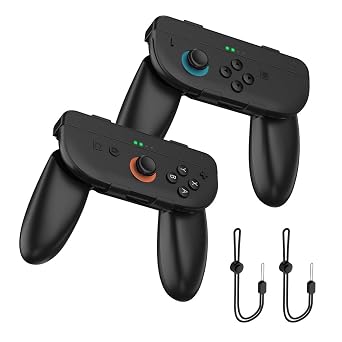 Omnpak Hand Grips for Nintendo Switch 2 for Joy-Con 2, Ergonomic & Anti-Slip Controller Handles Accessories for Switch 2 Joy-Con, Black