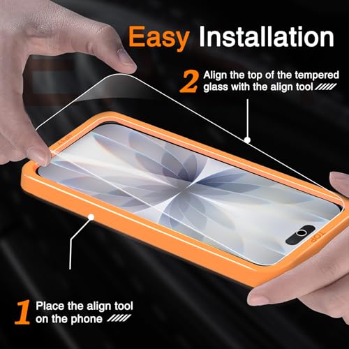 Image of Wiaocit 3 Pack Tempered Glass Screen Protector for iPhone 17, 9H Hardness, Bubble Free, Case Friendly