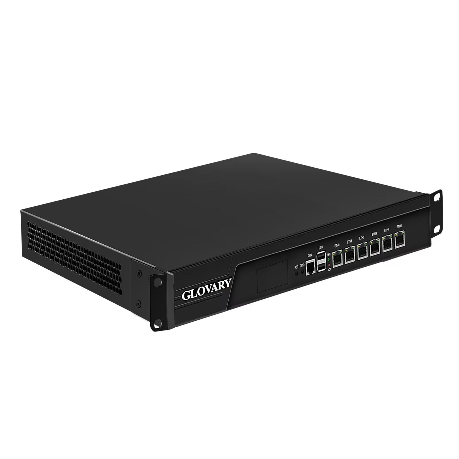 1U Rackmount Firewall i3 3110M, 6 x i226V 2.5GbE LAN OPNsense Hardware, U6, AES-NI, Barebone, 19 Zoll Heimlabor Router PC, Netzwerk Firewall Appliance, VGA, COM