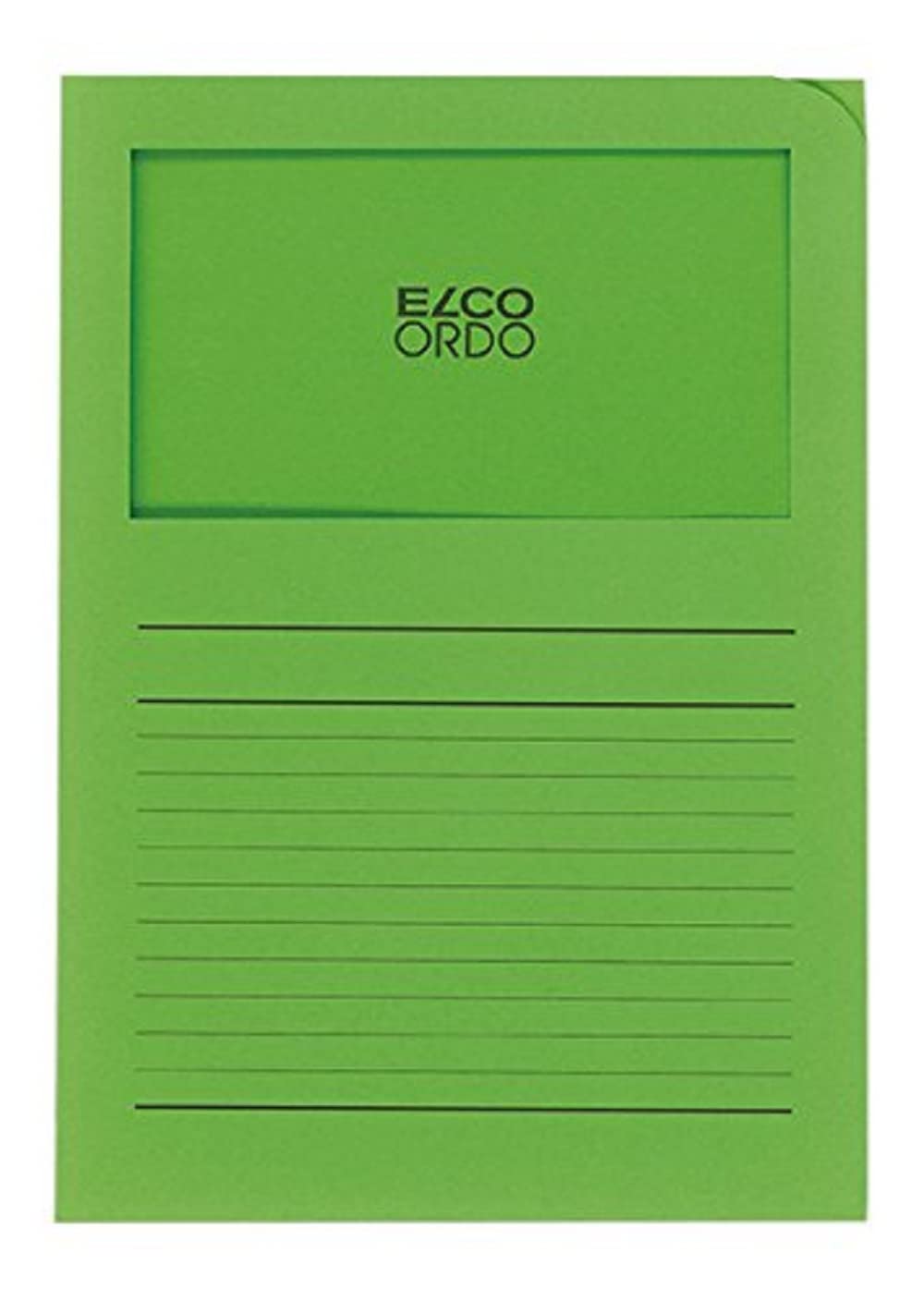 Elco Ordo "Classico" Cartellina con Finestra - Verde brillante - scatola da 100
