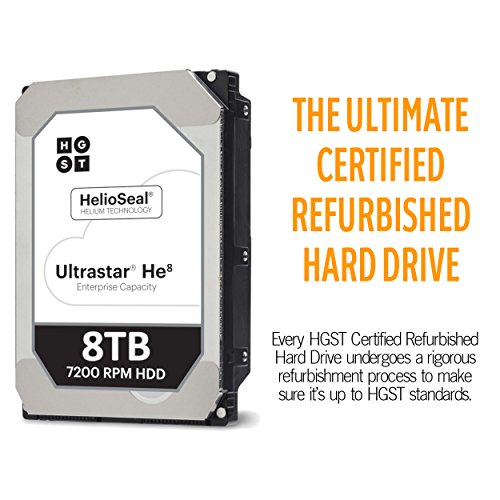 Image of HGST Ultrastar He8 HUH728080ALE604 8TB 7200 RPM SATA 6Gb /s 3.5in 128MB 512e HDD (0F23668) (Renewed)