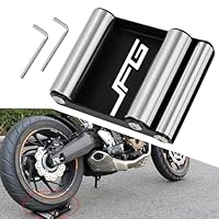 JFG RACING Motorrad Zubehör,Motorrad Rollenständer Radreinigung Rollenständer Motorrad Ständer für Reifenreinigung&Kettenschmierung-GRoller Medium Bikes < 220kg & Reifenbreite <180mm,Silber+Schwarz