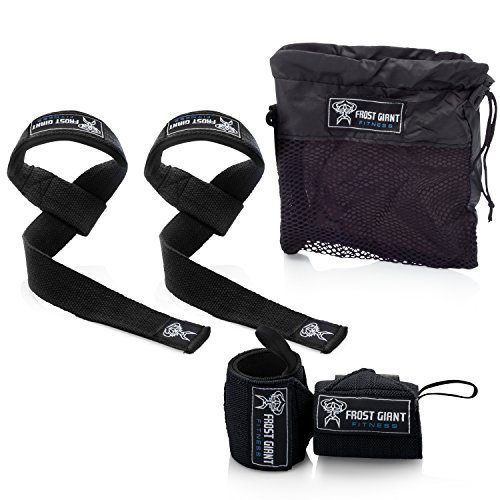 Premium Wrist Wraps Lifting Straps Bundle w/Carry Bag | Professional Grade Heavy Duty Hand and Wrist Support Weightlifting w/ 2 Year No Questions Asked Warranty (Black, Wraps & Straps Combo)