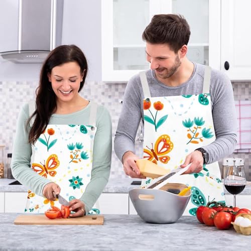 Tablier de serveuse multicolore avec 4 broches ajustables - 6