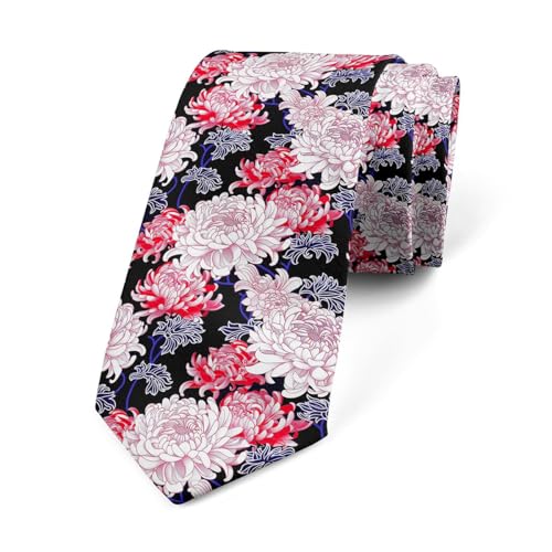 Corbatas Flores Negras, Rojas Y Azules Elegantes Corbata Discreta Accesorios Ropa Para Celebraciones Casual Business