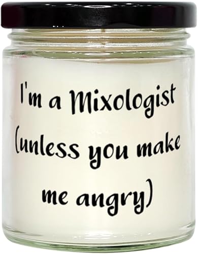 Love Mixologist Scent Candle, I'm a Mixologist (unless you make), Gifts For Coworkers, Present From Colleagues, For Mixologist, Unique bar tools,