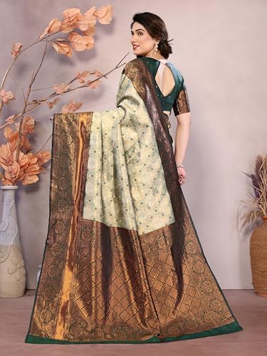 Image of Women's Kanjivaram Soft Silk Banarasi Saree With Blouse Piece | Banarasi Sari For Women | Saree with Blouse piece