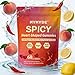 Baccy New Spicy Heart-shaped Hot Peach Gummies with Sweet & Spicy Chili Sugar Coating - Maca Root & Muira Puama for Energy, Vitality & Mood - Fun Treat for Men & Social Moments (60 Chew)