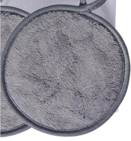 AOOWU Coton Demaquillant Lavable, 12PCS Disque Démaquillant Réutilisable, Lingette Demaquillante Lavable Double Face Disponible, Doux Microfibre Démaquillant, pour Nettoyage du Visage Soins de la Peau