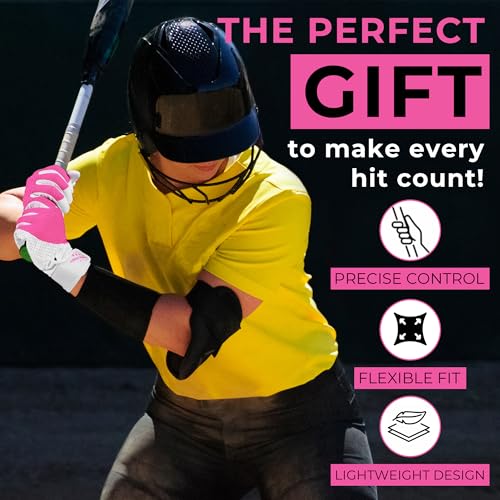 Image of HANDLANDY Baseball Batting Gloves for Adult Youth, Grip Breathable Softball Batting Gloves Fit Men Kids Boys Girls