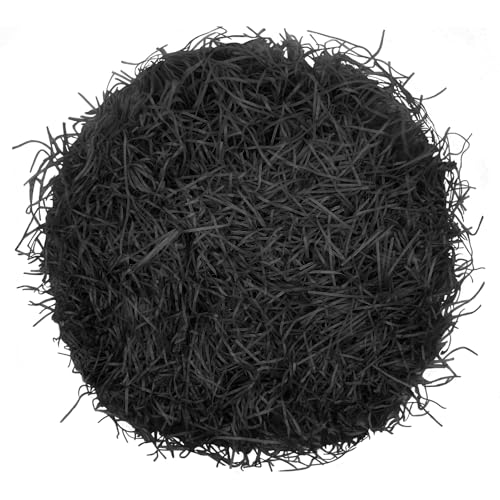 500g Raffia Füllmaterial Geschenk Hamper Shred Geschreddertes Papier Geschenk Füllung für Party Hamper Füllung und Geschenkverpackung für Geschenkbox Dekorations (Schwarz)