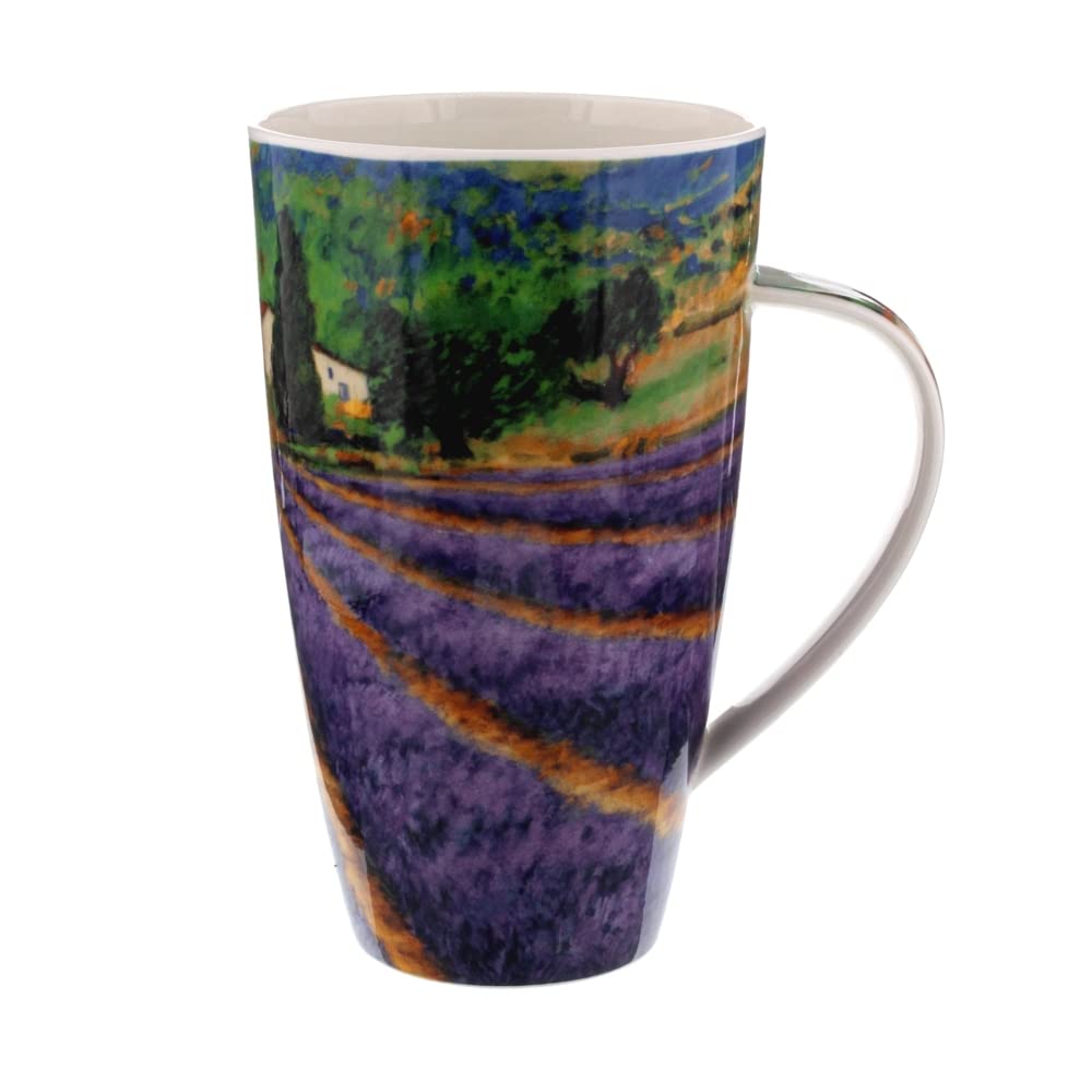 Dunoon Purple Lavender Henley Design Large Mug Paysage