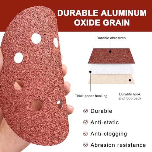 Image of 5 Inch Hook and Loop Sanding Discs Sandpaper 60 Grit, 120 PCS