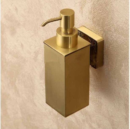 Gowe? Nuovo supporto da parete per bagno in ottone massiccio dispenser di sapone quadrato a forma di scatola di sapone liquido