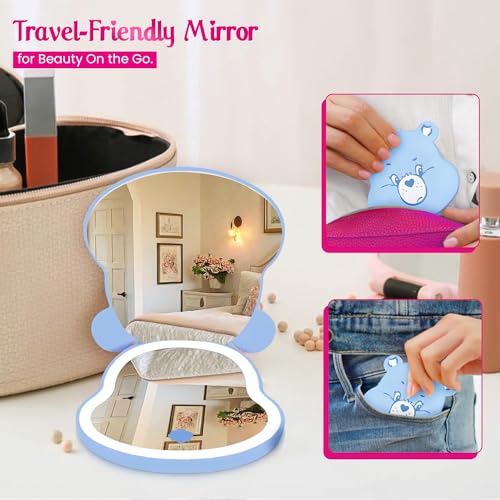 Impressions Vanity Care Bears Grumpy Bear Beary Cute LED Compact Mirror for Purse, Travel Lighted Makeup Mirror with 3X Magnification, Adjustable Brightness, Touch Sensor, and Figural Shaped Design by IMPRESSIONS VANITY · COMPANY - Used condition - Image 4