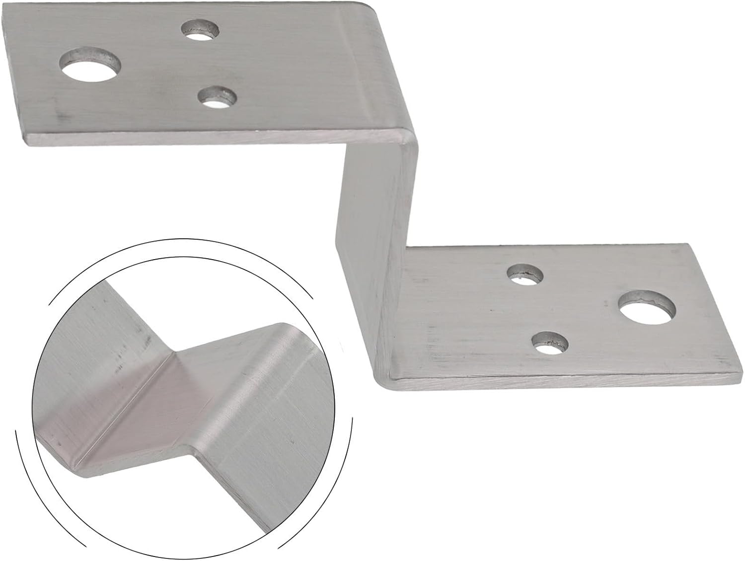 Heavy Duty Metal Z Corner Connector Angle Iron Z Angle for Connecting and Reinforcing Furniture Angle Building Angle Flat (50mm)