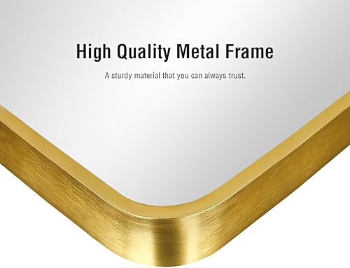 Miniatura 4 de Espejo de longitud completa, con soporte, de piso, 34 x 76 pulgadas, espejo de pared arqueado, de gran tamaño, para dormitorio, dorado