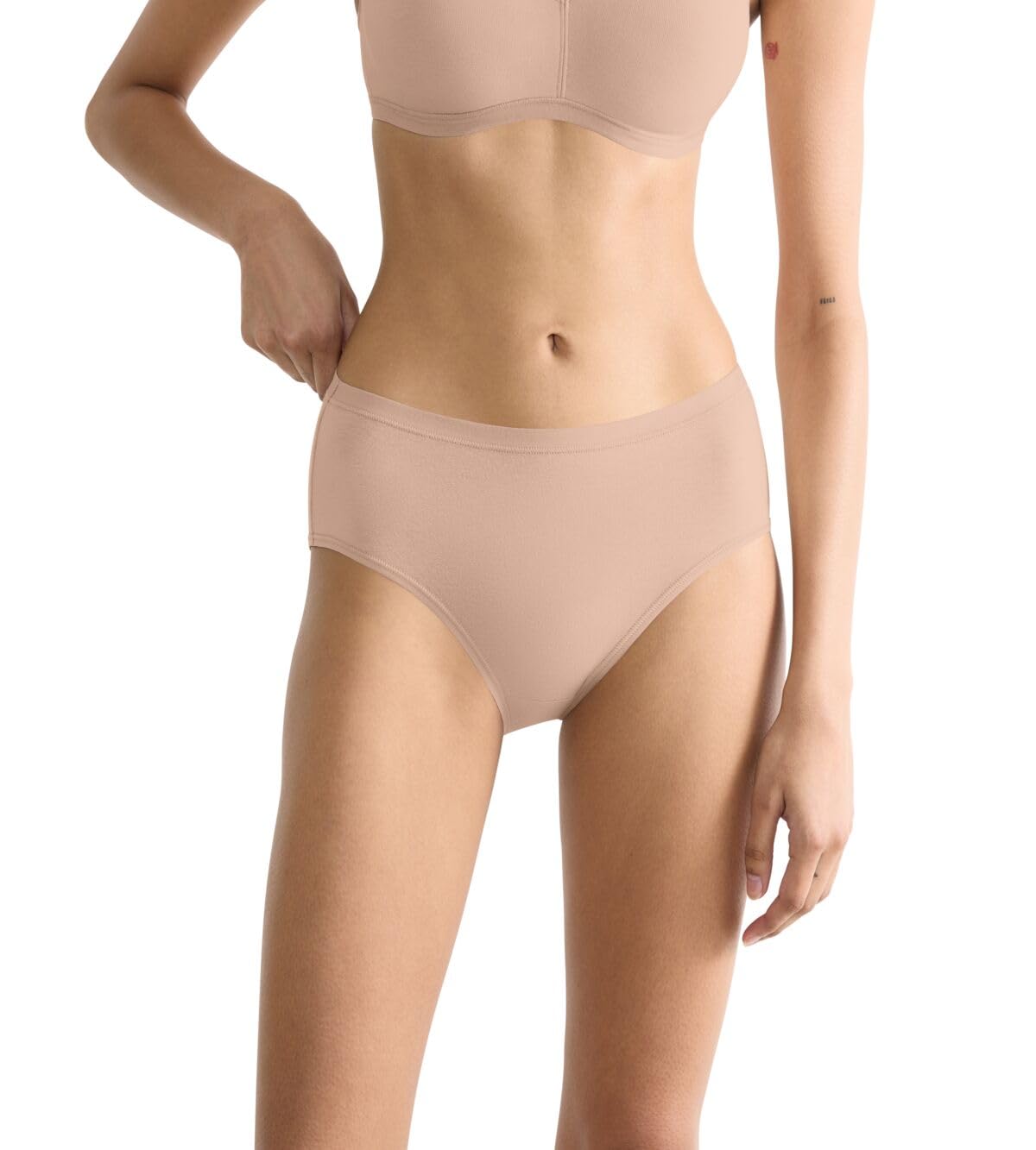 Sloggi Women's GO Daily Cotton Midi Briefs, New Beige, L, New Beige, L