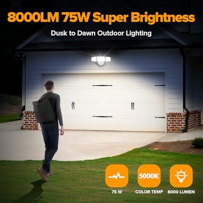 LUTEC 75W LED Flood Light Outdoor Lighting 5000K Daylight White