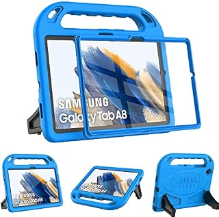 Surom Kids Case with Built-in Screen Protector for Samsung Galaxy Tab A8 10.5" 2022 (Model SM-X200/X205/X207), Shockproof Handle Stand Protective Case for Samsung Tab A8 10.5 Inch 2022, Blue
