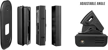 Wasserstein Horizontal Adjustable Angle Mount & Wall Plate (35 to 55) - Compatible with Ring Video Doorbell (Wired)
