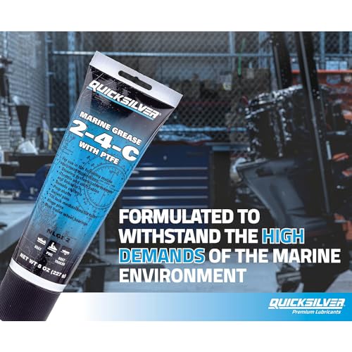 Quicksilver 802859Q1 2-4-C Marine Grease with Teflon, Multi-Purpose Marine Lubricant – 8 oz. Tube - Image 3