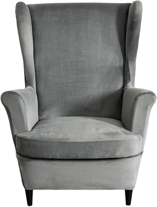 EcoAncheng Wingback Chair Slipcover 2 Piece Wingback Chair Cover